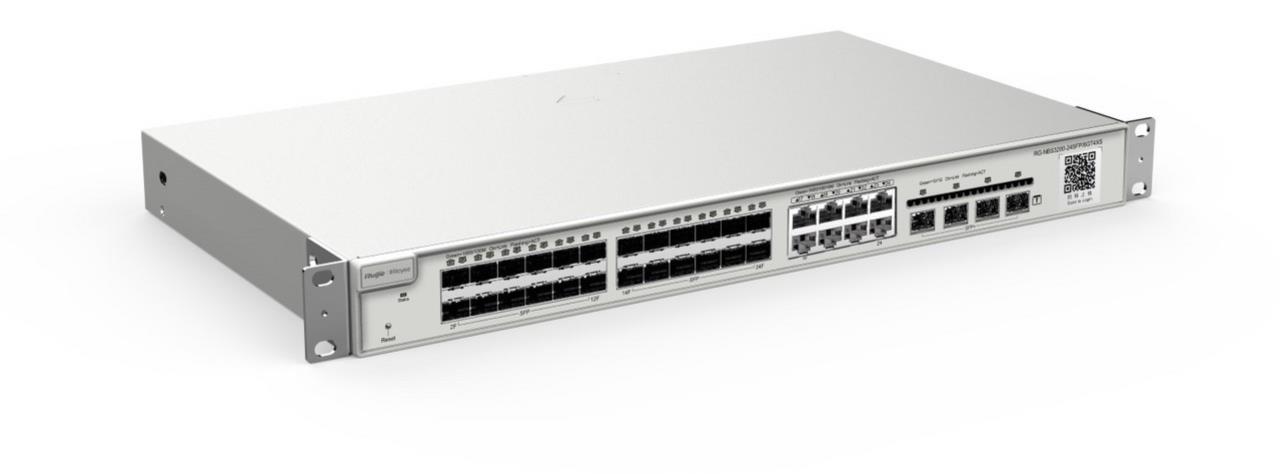 24-Port Gigabit Layer 2 Cloud Managed Switch, 24x SFP, 4x SFP+, 8x RJ45 Combo