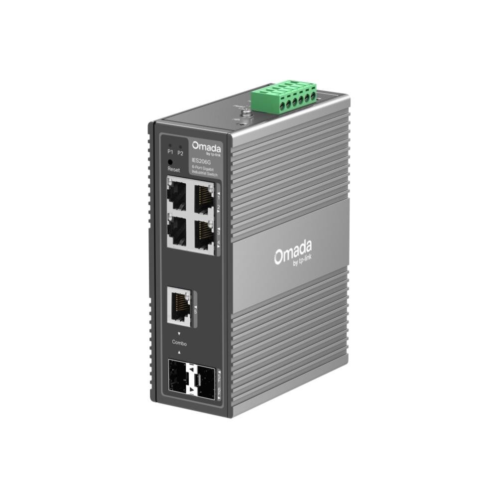 Omada 6-Port Gigabit Industrial Easy Managed Switch, 4x RJ45, 1x Combo, 1x SFP