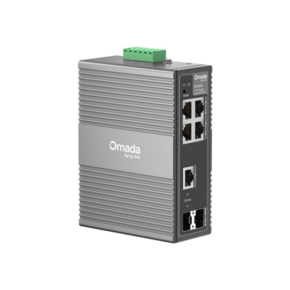 Omada 6-Port Gigabit Industrial Easy Managed Switch, 4x RJ45, 1x Combo, 1x SFP