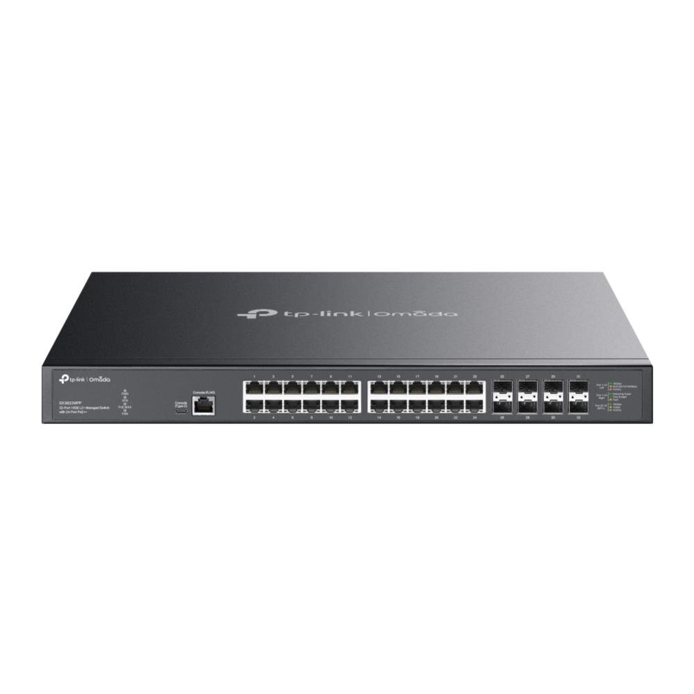 Omada 32-Port 10GE L2+ Managed Switch mit 24-Port PoE++