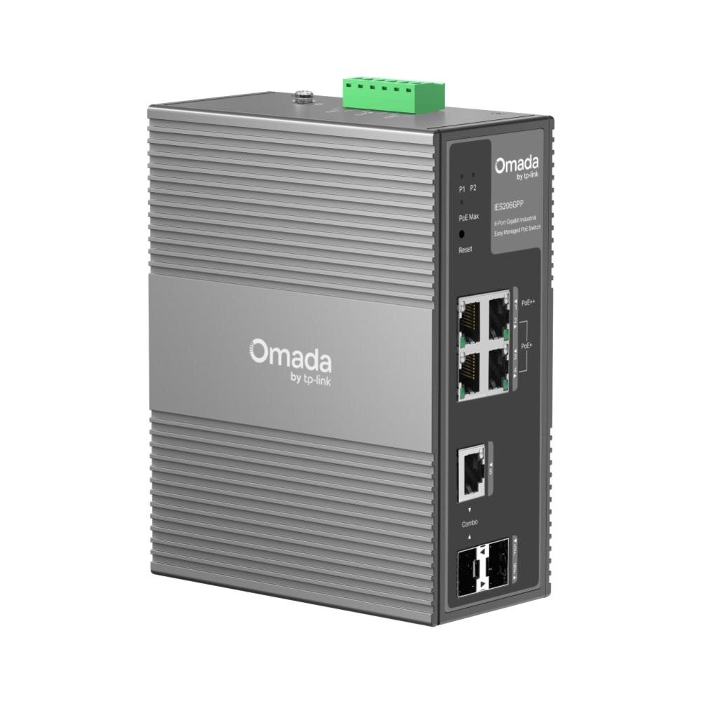 Omada 6-Port Gigabit Industrial Easy Managed Switch, 3-Port PoE+ & 1-Port PoE++