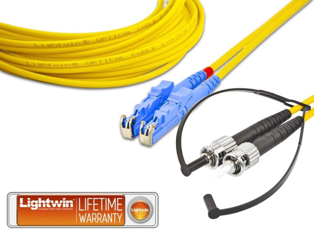 High Quality Duplex LWL Patchkabel, SM, E2000 - ST
