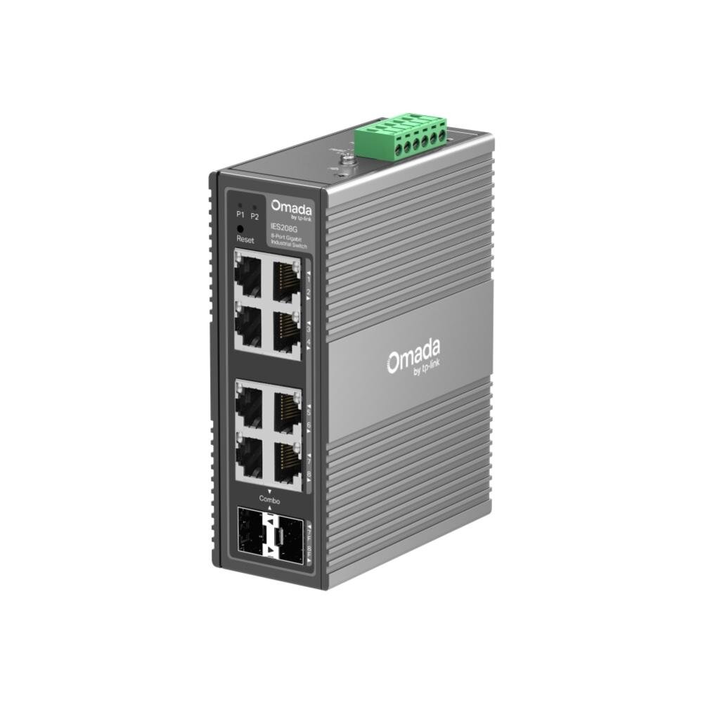 Omada 8-Port Gigabit Industrial Easy Managed Switch, 6x RJ45, 2x Combo