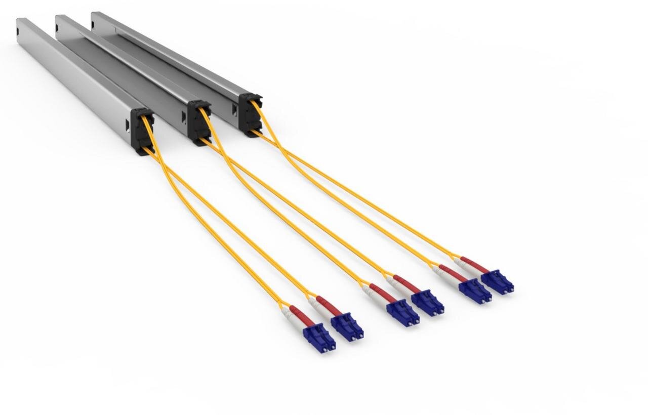 PATCHBOX®Plus+ Kassette mit HQ Duplex LWL Patchkabel, 2,7m, SM, LC - LC