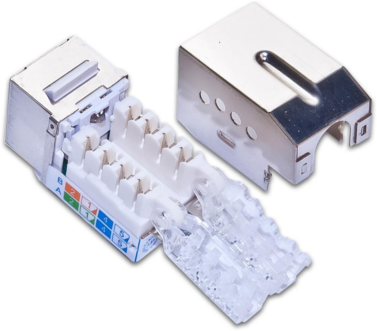 KAT6 10 Gigabit Ethernet Keystone Modul, mit Sperrfunktion