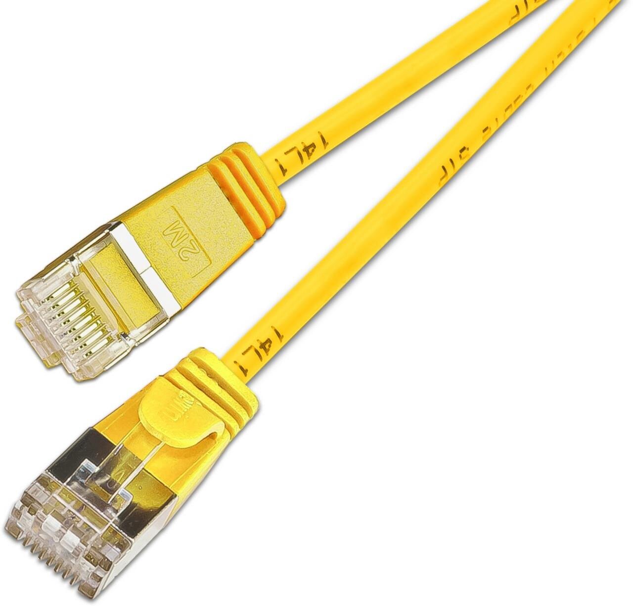 KAT6 Lightpatchkabel rund, U/FTP, Ø 3,8mm, gelb