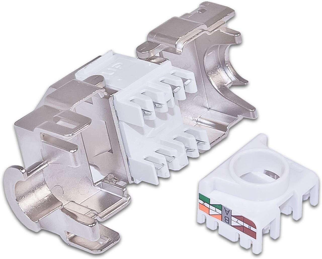 KAT6A 10 Gigabit Ethernet Keystone Modul, 45°