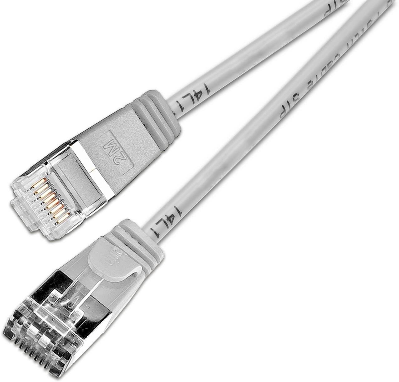 KAT6 Lightpatchkabel rund, U/FTP, Ø 3,8mm, grau