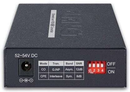 1-Port 10/100/1000T 802.3at PoE+ Ethernet to VDSL2 Converter