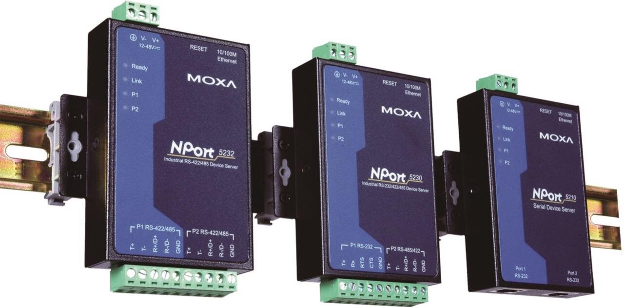 NPort® 5200, 2-Port RS-232/422/485 Serial Device Server