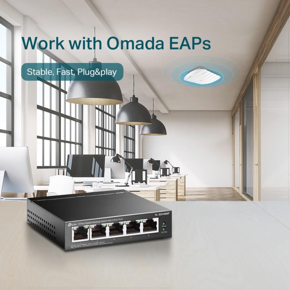 5-Port Gigabit Desktop Switch mit 4-Port PoE