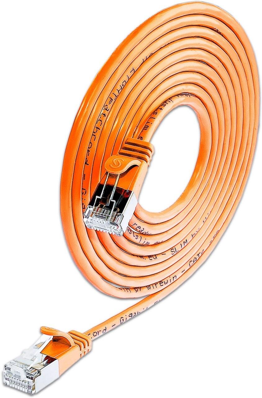 KAT6 Lightpatchkabel rund, U/FTP, Ø 3,8mm, orange