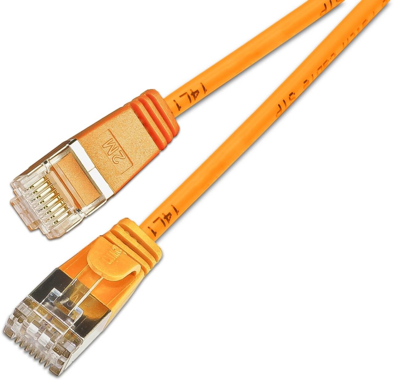 KAT6 Lightpatchkabel rund, U/FTP, Ø 3,8mm, orange