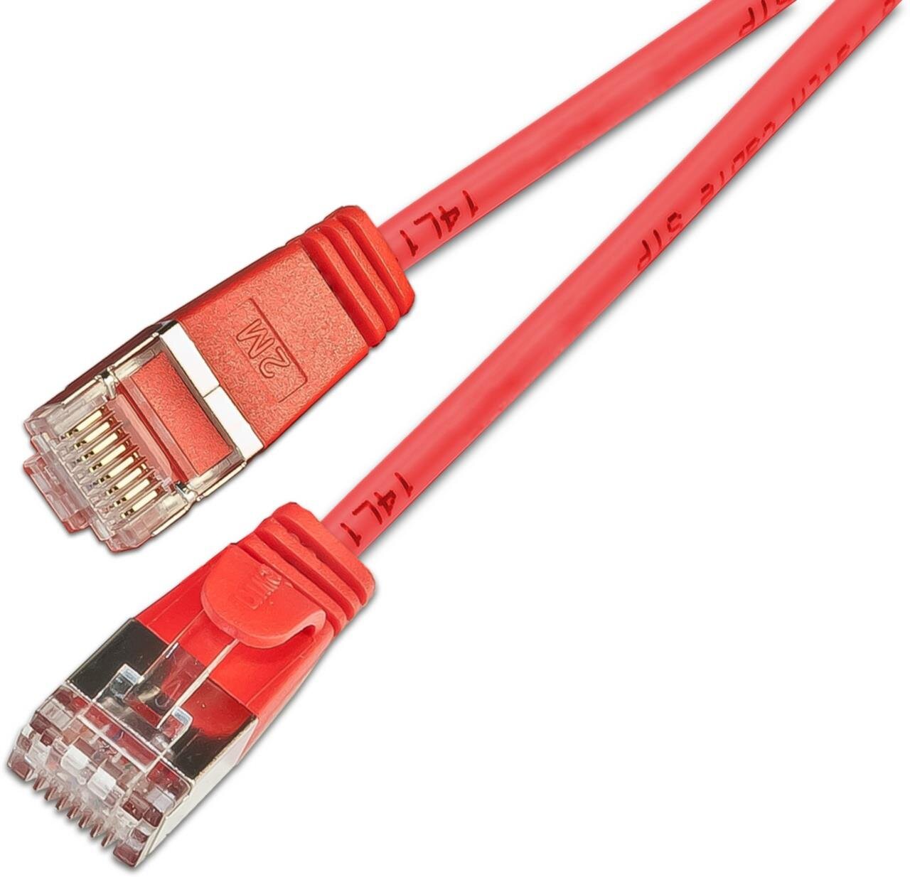 KAT6 Lightpatchkabel rund, U/FTP, Ø 3,8mm, rot