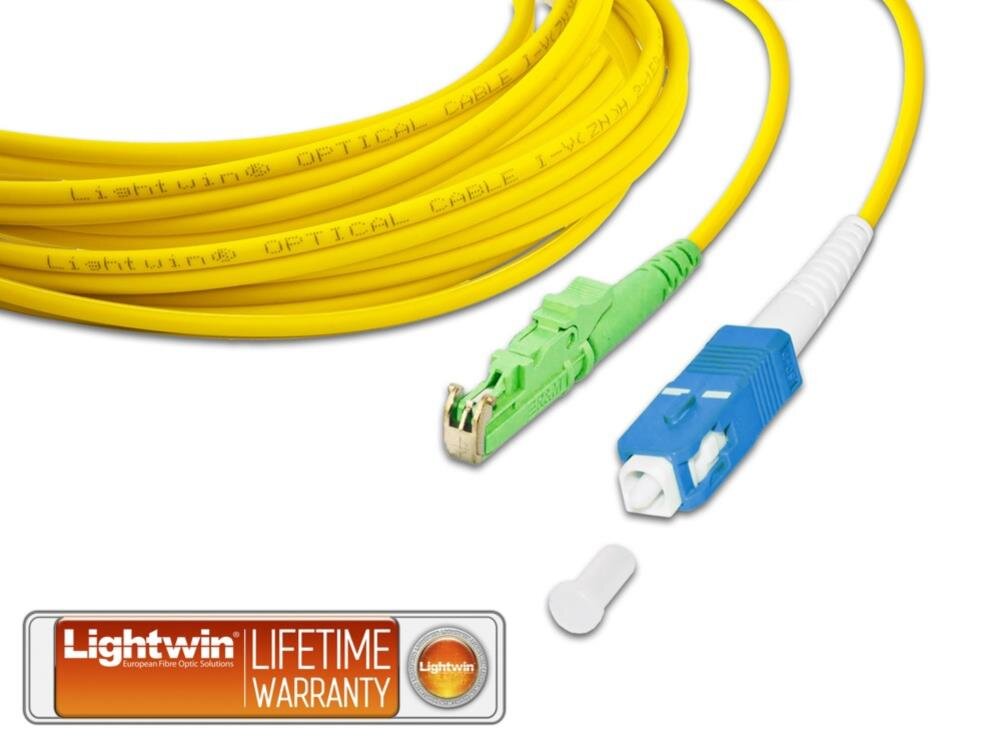 High Quality Simplex LWL Patchkabel, SM, E2000/APC - SC