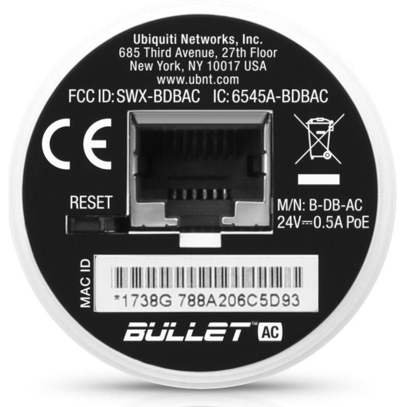 5GHz Bullet AC, Dual-Band airMAX®ac Radio mit dediziertem Wi-Fi Management