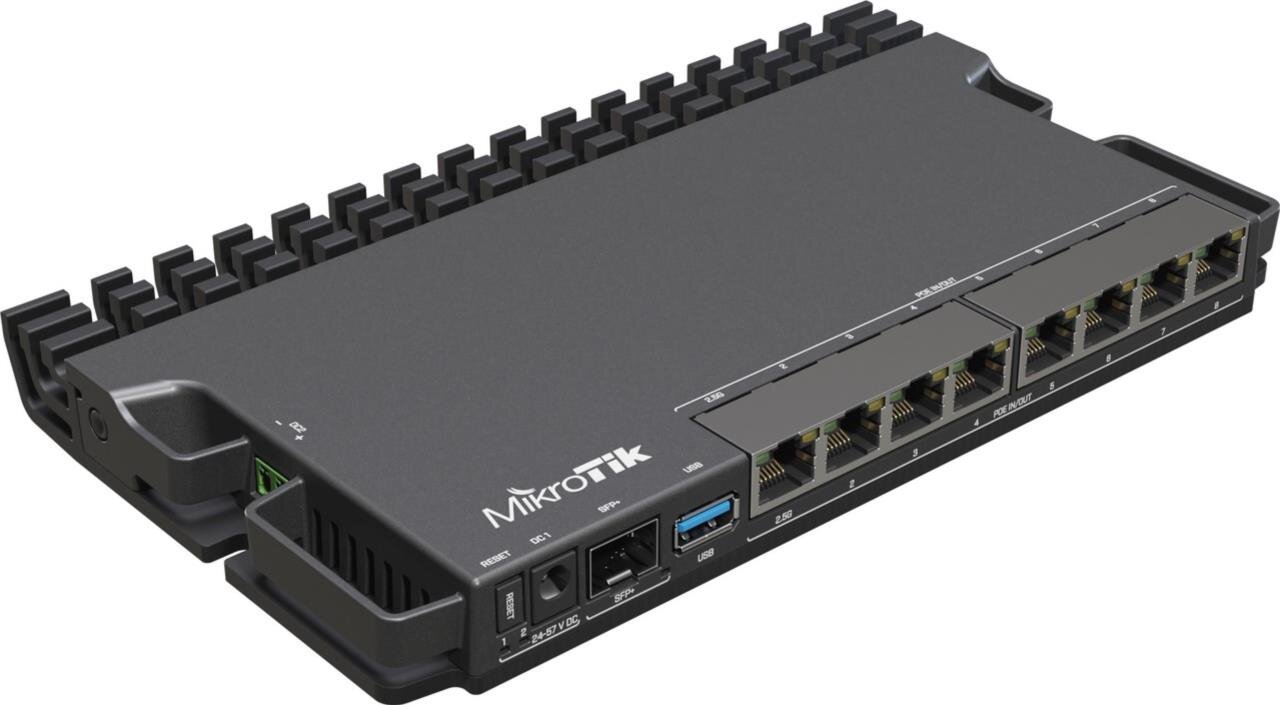 Heavy-Duty Home Lab Router, 4-Core, 7x 1GB, 1x 2.5GB, 1x 10GB SFP+, PoE-In/Out