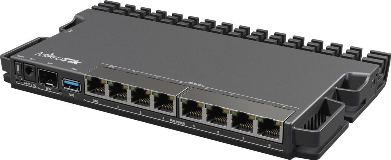 Heavy-Duty Home Lab Router, 4-Core, 7x 1GB, 1x 2.5GB, 1x 10GB SFP+, PoE-In/Out