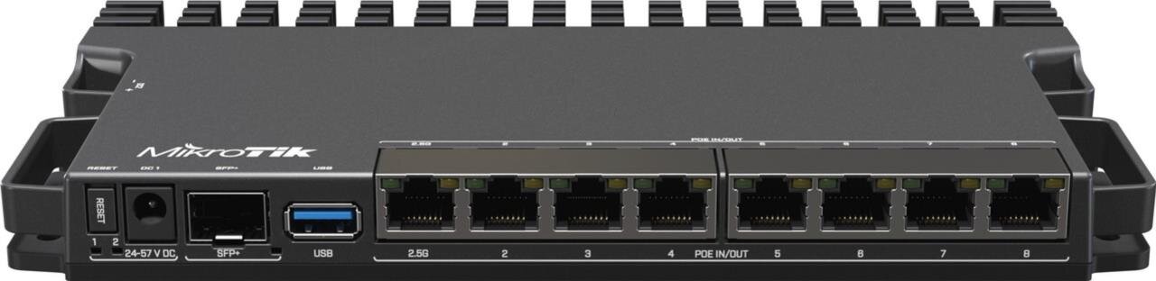 Heavy-Duty Home Lab Router, 4-Core, 7x 1GB, 1x 2.5GB, 1x 10GB SFP+, PoE-In/Out