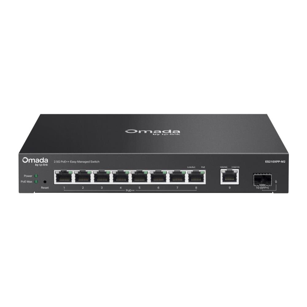 Omada 8-Port 2.5 Gbit Easy-Managed-Switch, 1x 10 GbE, 1x SFP+, 8-Port-PoE++