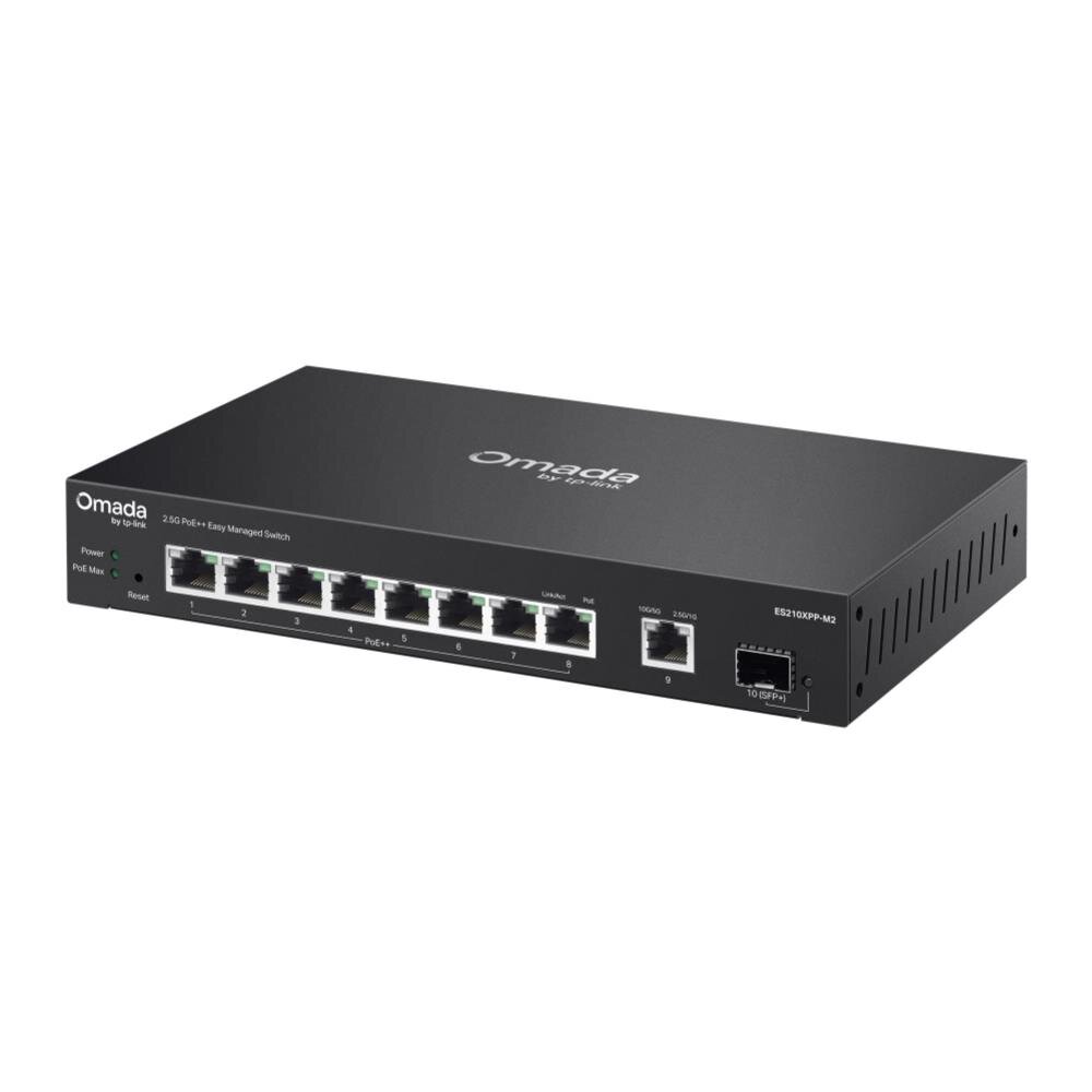 Omada 8-Port 2.5 Gbit Easy-Managed-Switch, 1x 10 GbE, 1x SFP+, 8-Port-PoE++
