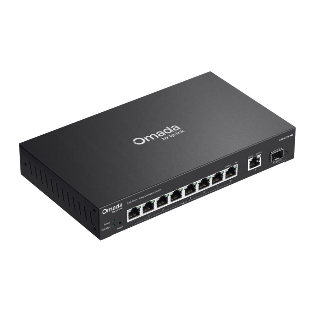 Omada 8-Port 2.5 Gbit Easy-Managed-Switch, 1x 10 GbE, 1x SFP+, 8-Port-PoE++