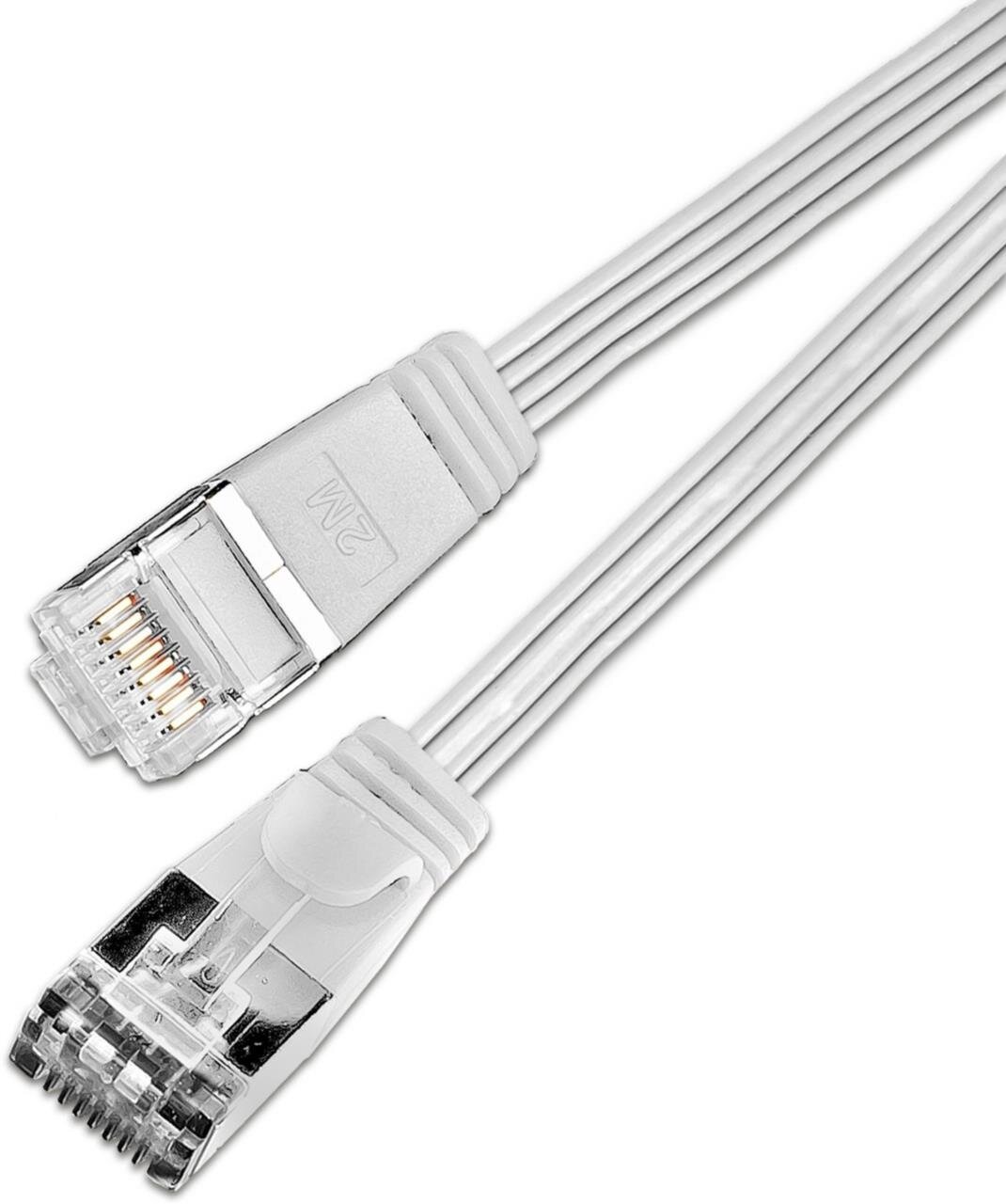 KAT6 Slimpatchkabel, U/FTP, flach, grau