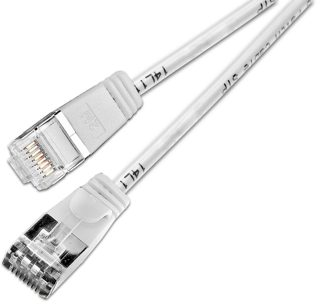 KAT6 Lightpatchkabel rund, U/FTP, Ø 3,8mm, weiß