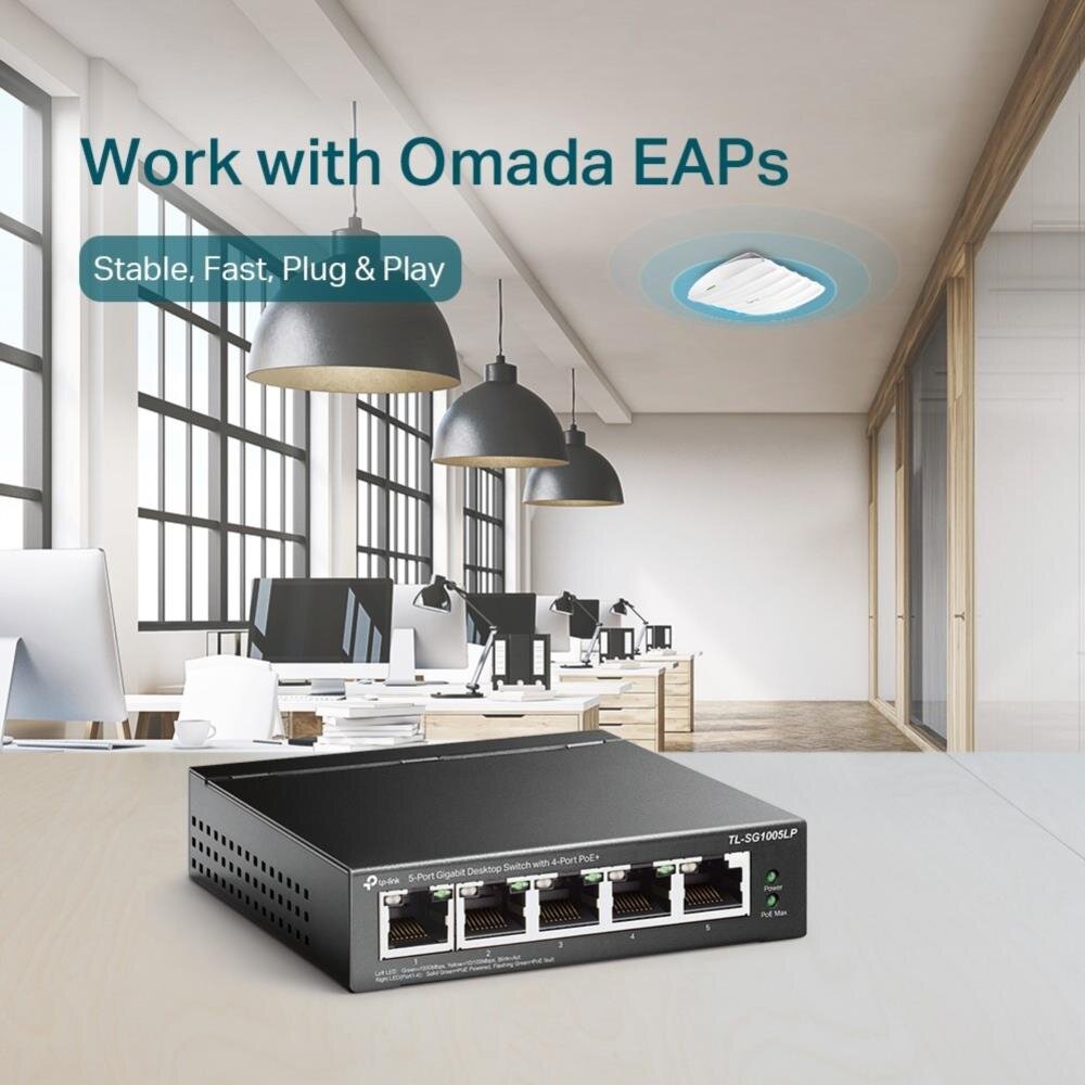 5-Port Gigabit Desktop Switch mit 4-Port PoE+