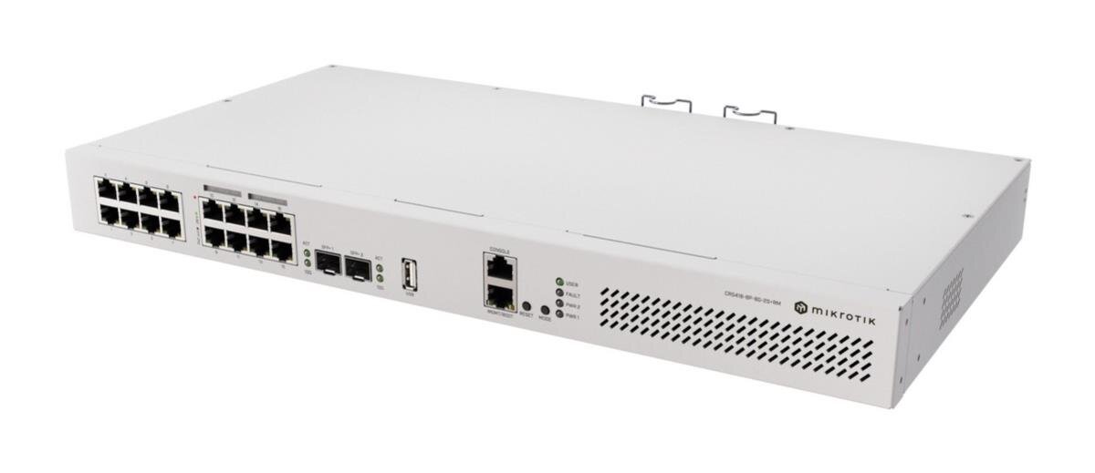 Cloud Router Switch, 16+1x 1GB, 8x PoE, 2x SFP+, 2 redundante Netzteile