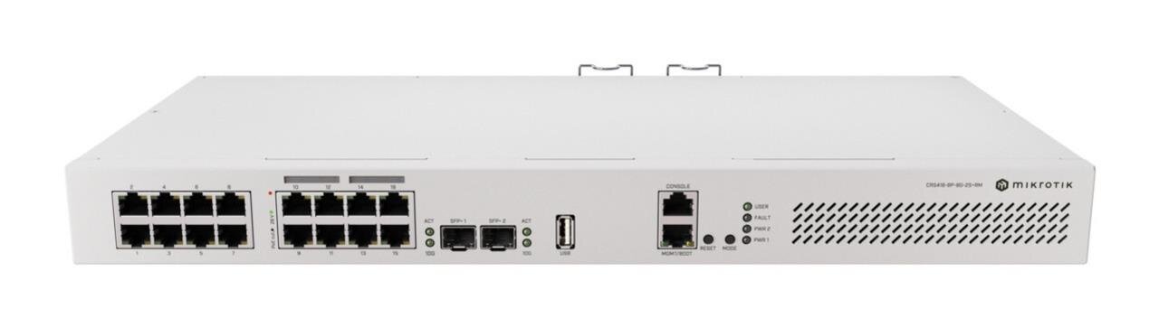 Cloud Router Switch, 16+1x 1GB, 8x PoE, 2x SFP+, 2 redundante Netzteile