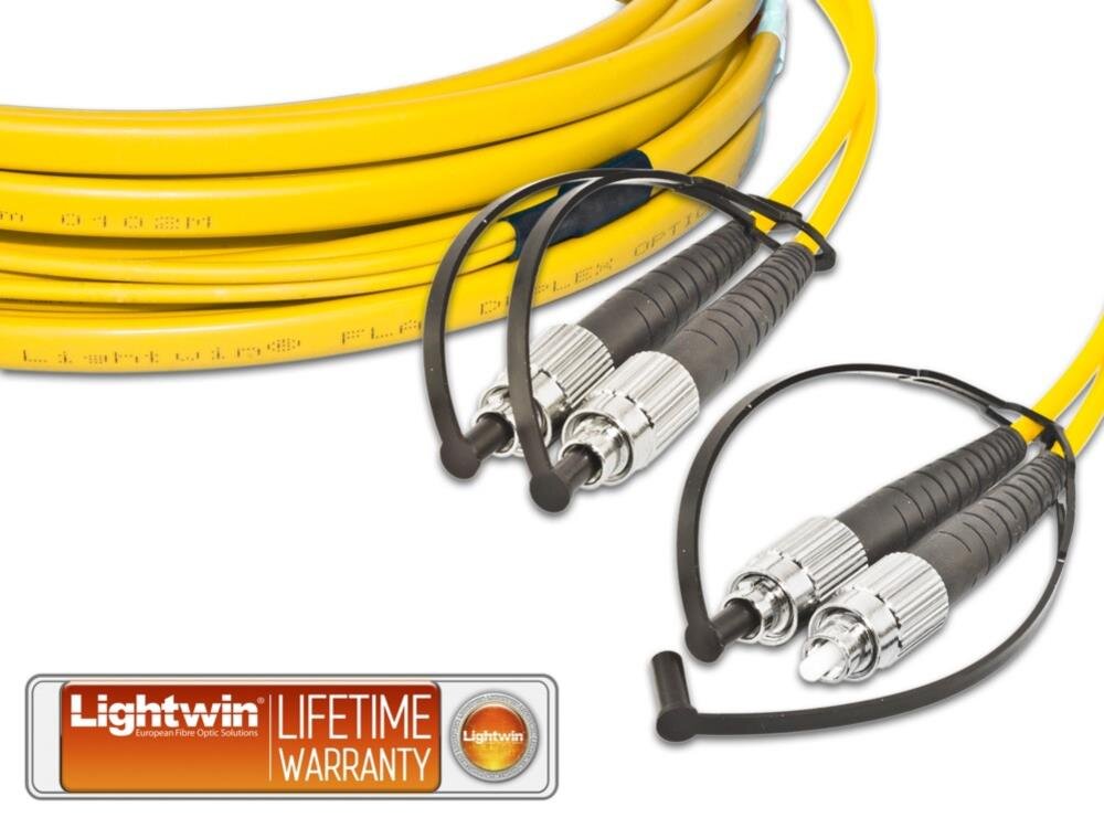 High Quality Flat-Duplex LWL Patchkabel, SM, FC - FC