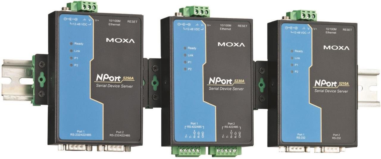 NPort® 5200A, 2-Port RS-232/422/485 Serial Device Server