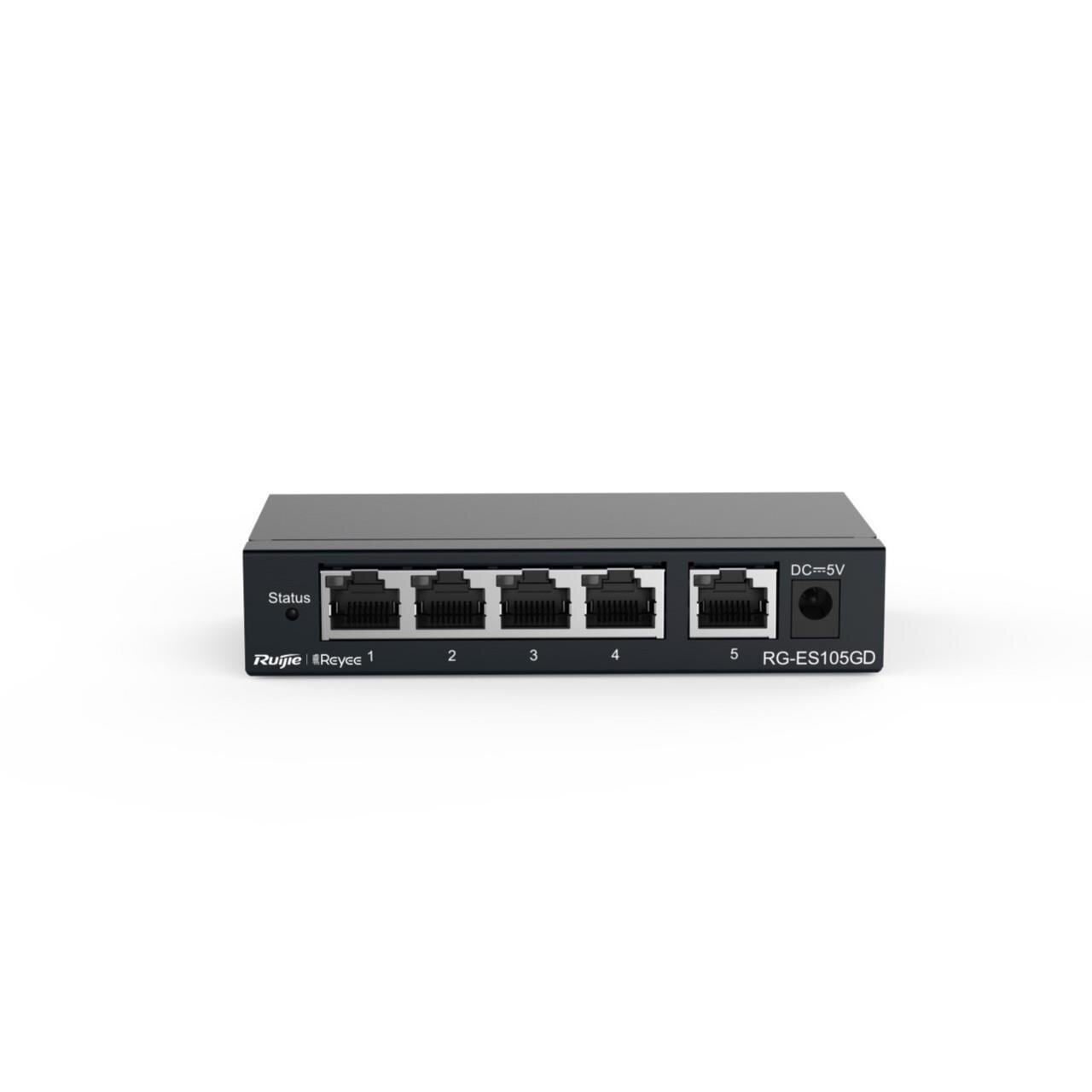 Reyee 5-Port 1Gbit unmanaged Desktop Switch, Metallgehäuse