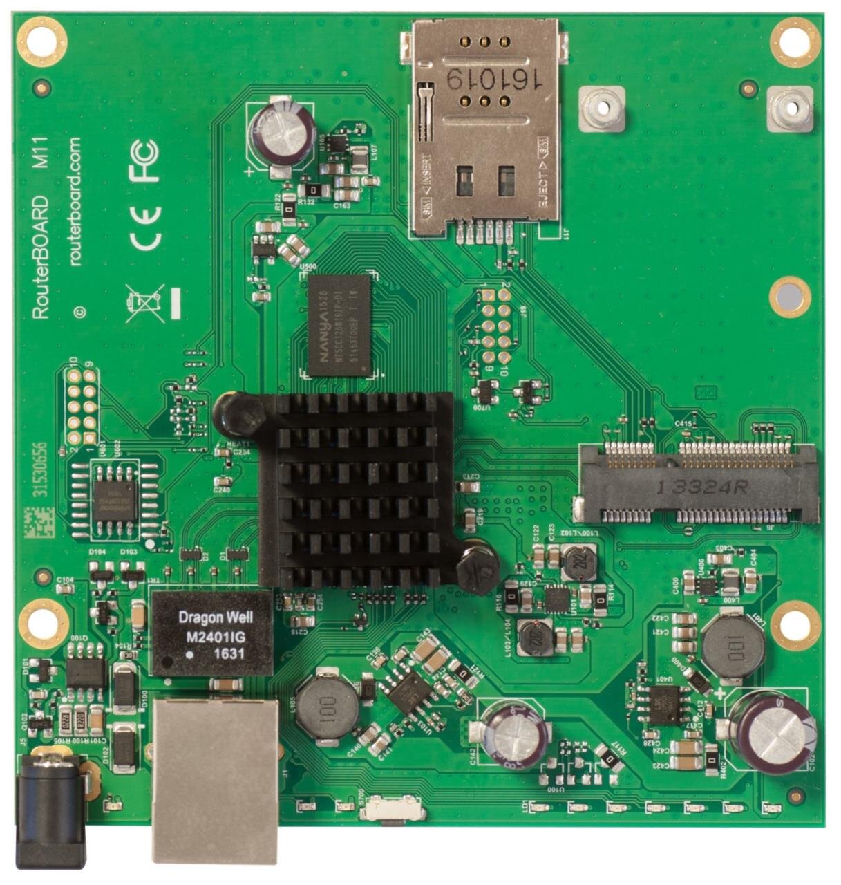 RBM11G mit 880Mhz MediaTek CPU, 256MB RAM, 1xGBit, 1x miniPCIe