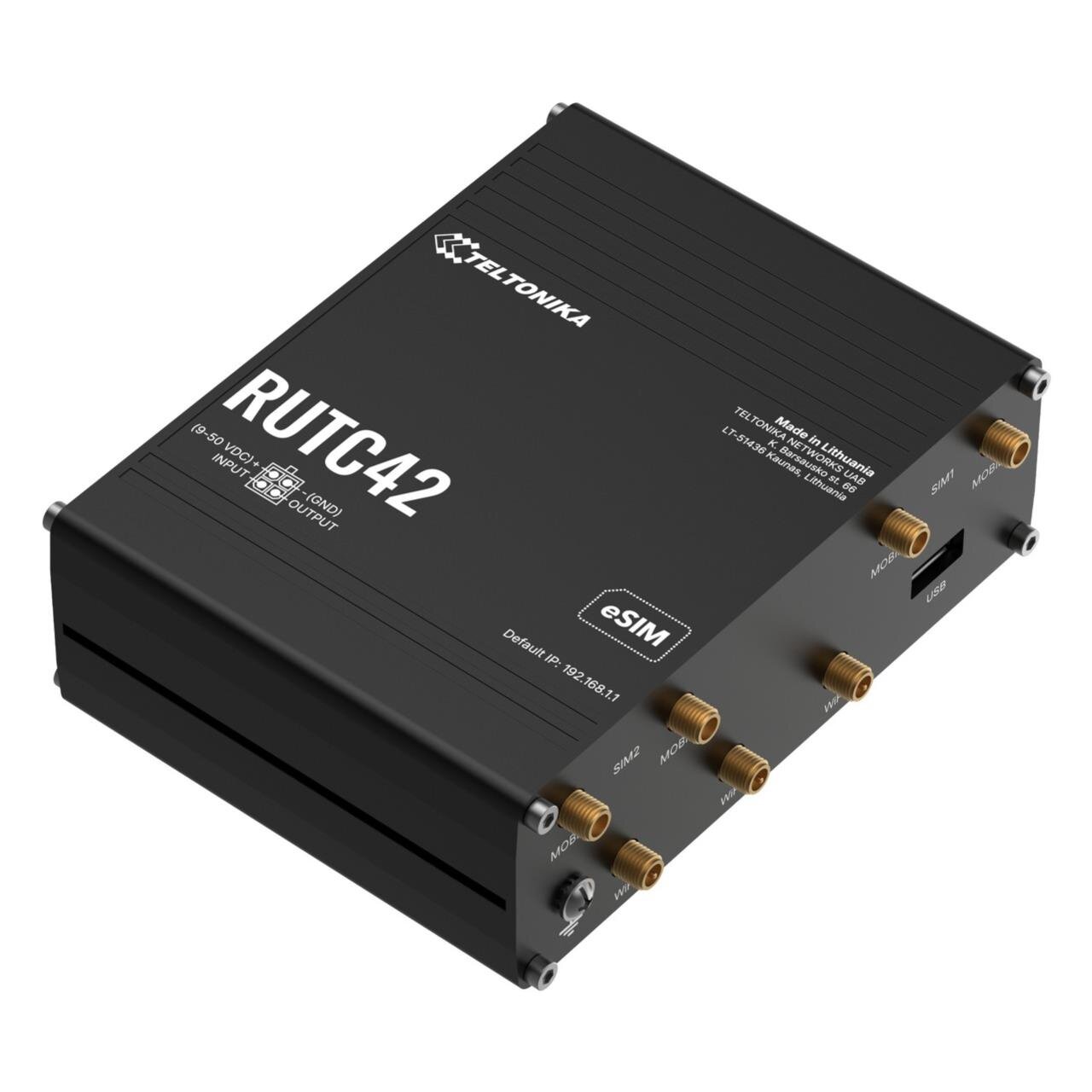 RUTC42 - Dual Modem, LTE CAT 4 Edge Router, Wi-Fi 6