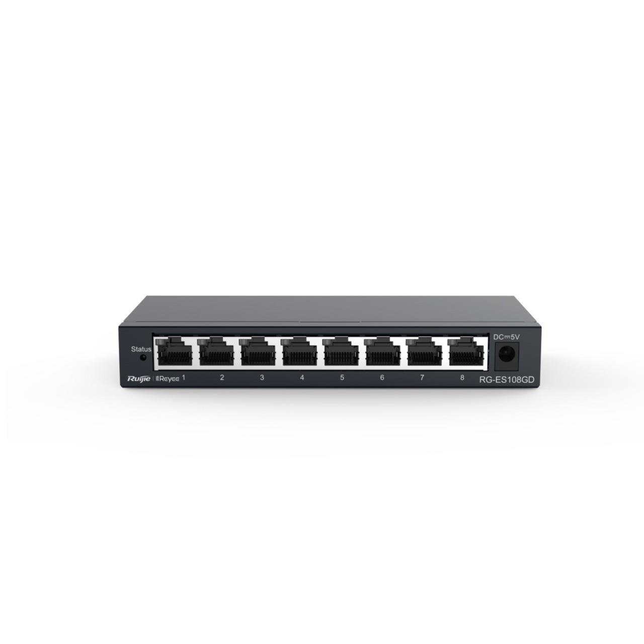 Reyee 8-Port 1Gbit unmanaged Desktop Switch, Metallgehäuse