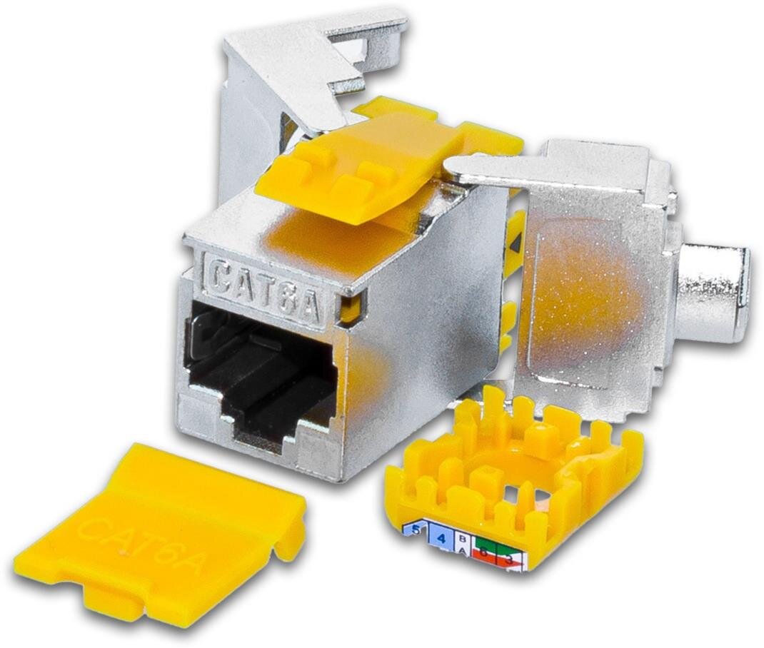 KAT6A 10 Gigabit Ethernet SLIM Keystone Modul