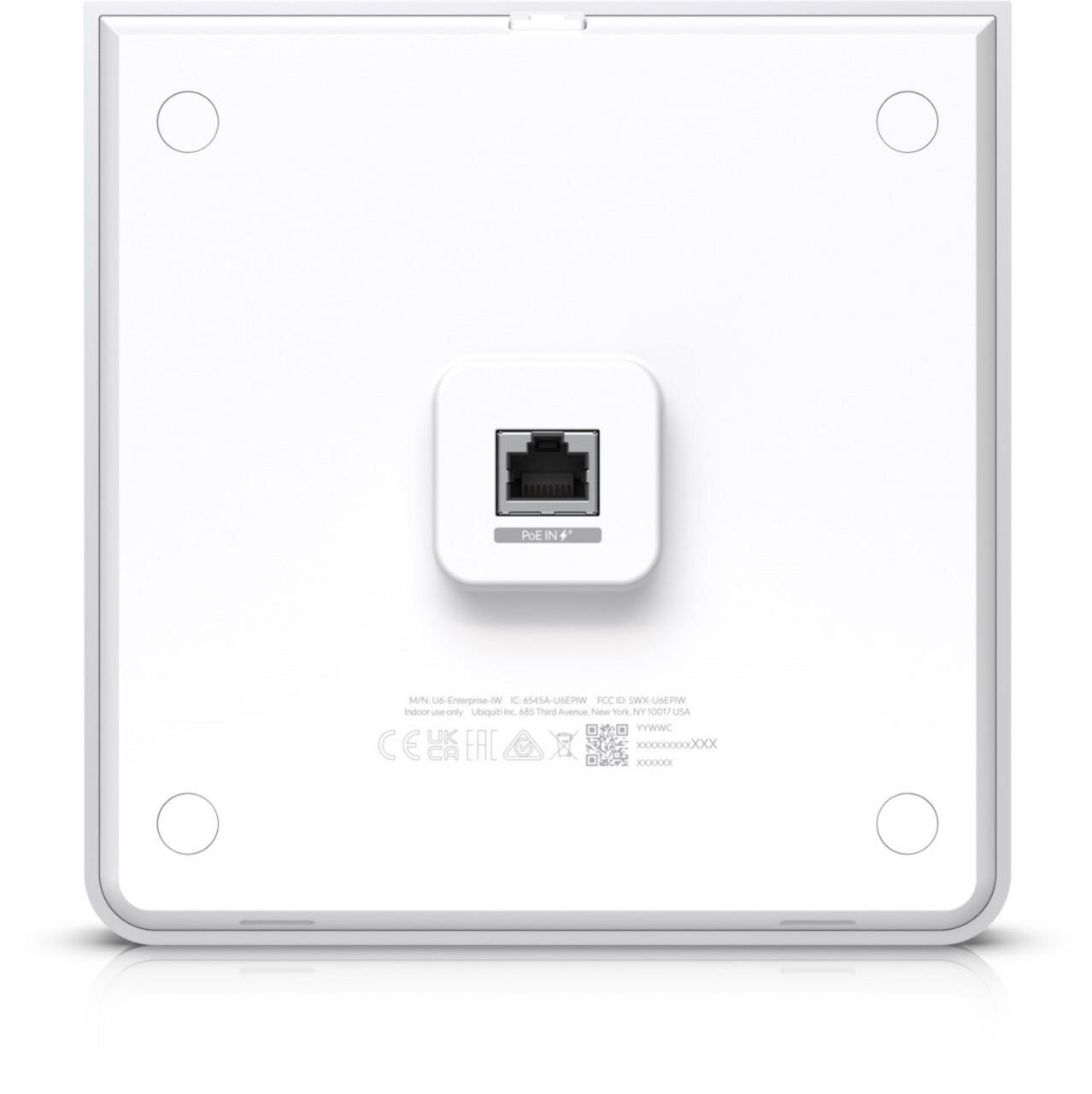 UniFi WiFi 6 Enterprise In-Wall Access Point, 2.4/5/6 GHz, 2.5 GbE, 600+ Clients
