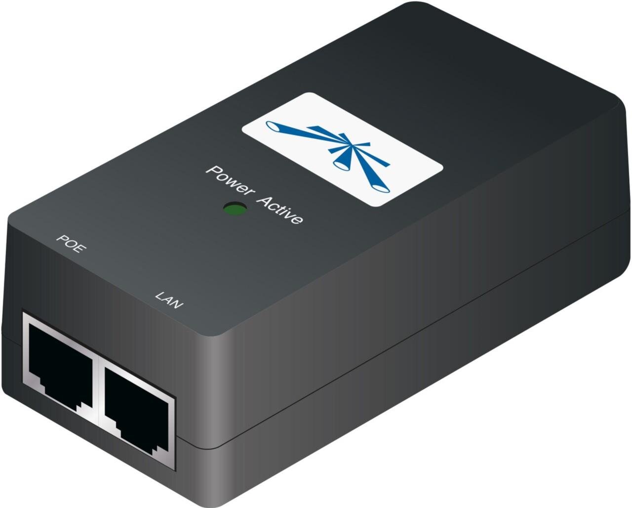 PoE Injector, 15VDC, 12W, schwarz