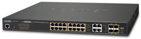 16-Port Managed Gbit 802.3at POE+ + 4Port Combo Switch/220W