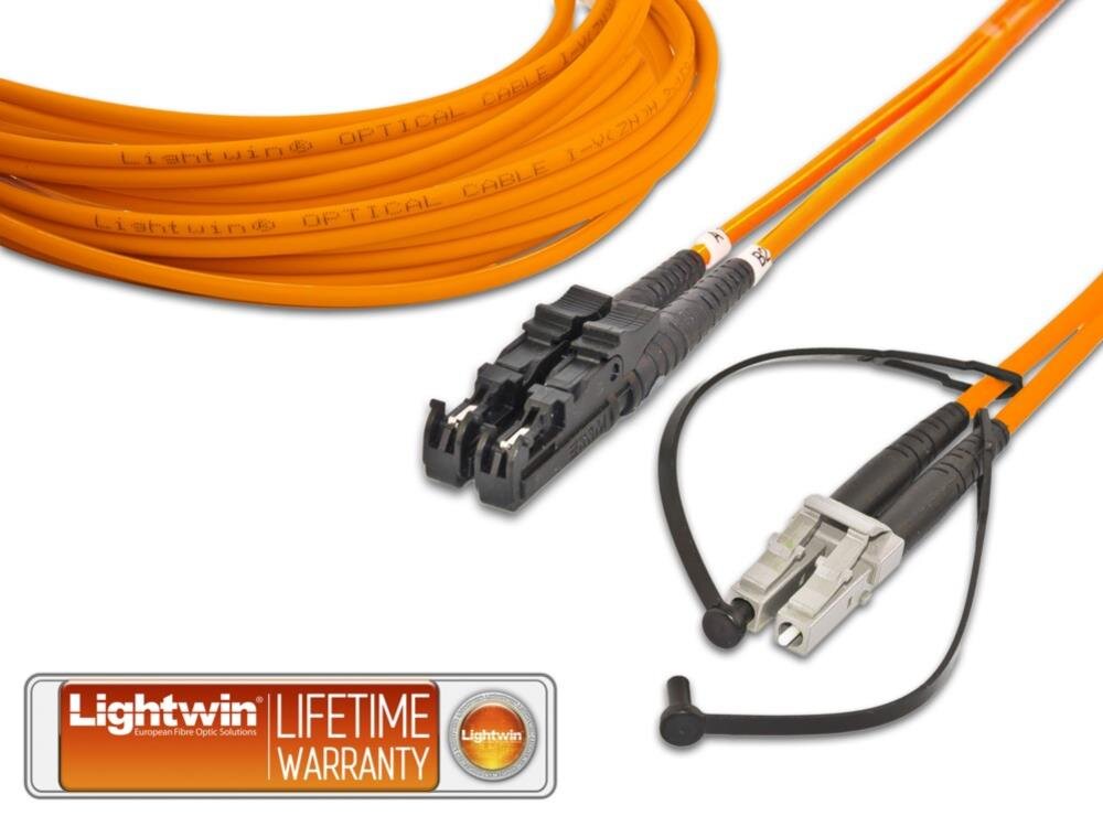 High Quality Duplex LWL Patchkabel, MM OM2, E2000 - LC