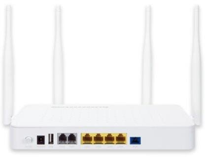 GPON HGU with 4-Port GbE, 1200Mbps 802.11AC Wireless and 2-Port FXS (1 x USB)