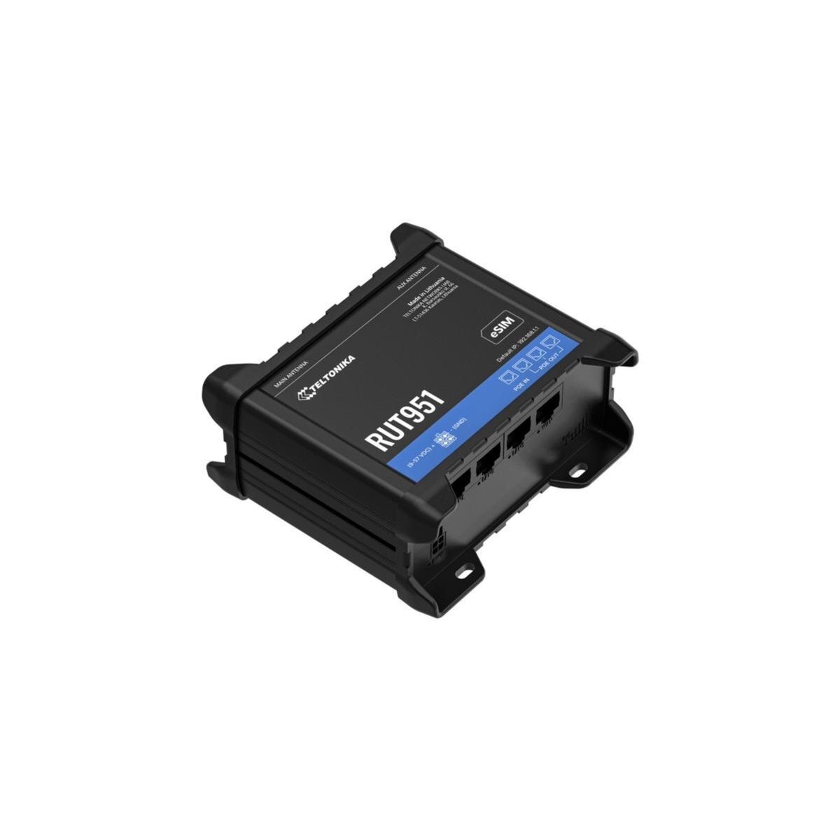 Industrieller kompakter 4G/LTE Dual SIM Router, mit Ethernet & I/O, PoE+