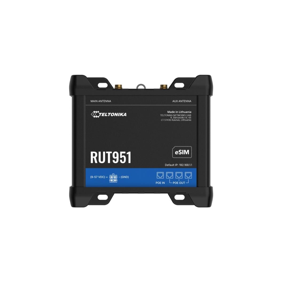 Industrieller kompakter 4G/LTE Dual SIM Router, mit Ethernet & I/O, PoE+