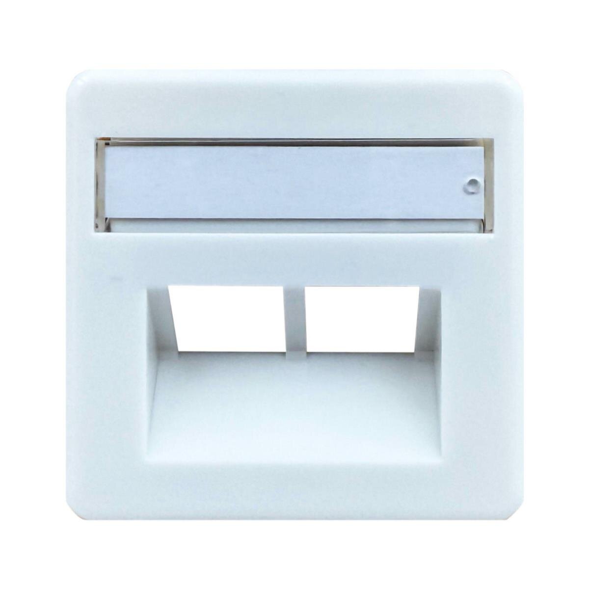 Keystone Zentralplatte für 2 Module, Schalterprogramm-fähig, RAL9010