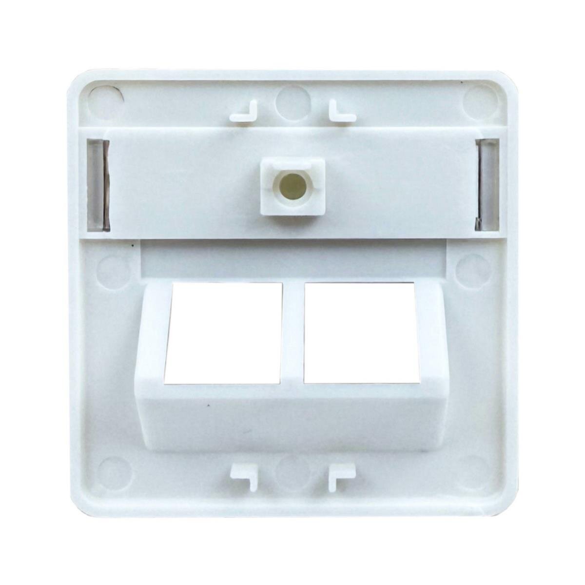 Keystone Zentralplatte für 2 Module, Schalterprogramm-fähig, RAL9010