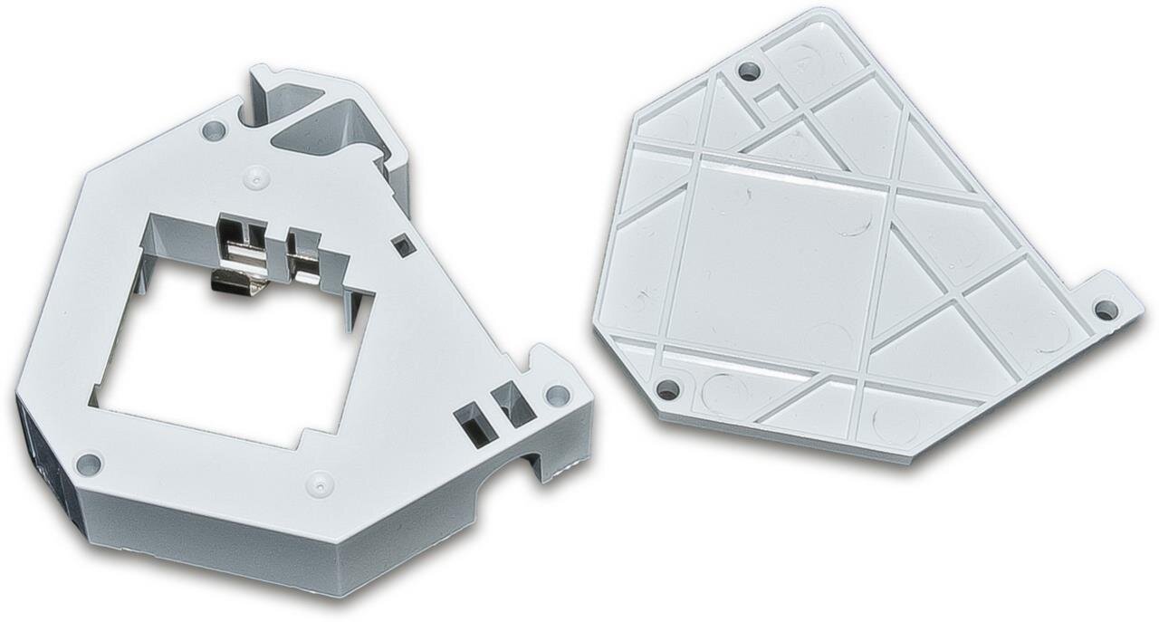 Hutschienenhalterung für einen Keystone Jack, Kunststoff