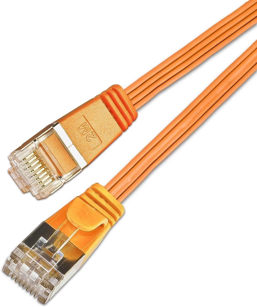 KAT6 Slimpatchkabel, U/FTP, flach, orange