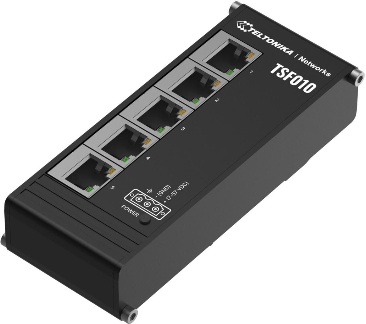 IP30 Industrie 5-Port 100 Mbit unmanaged Flat-Switch, -40°C - +75°C